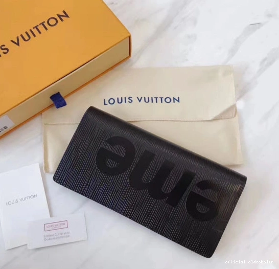 Official oldcobbler wallet Vuitton Louis Supreme 0808